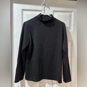 Black Ribbed Long Sleeve sweater